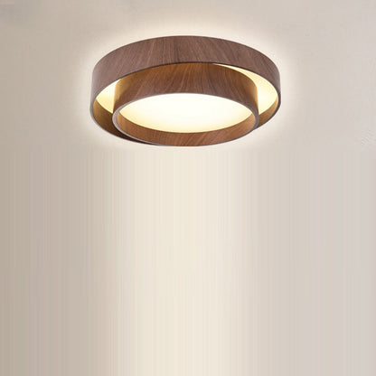 Contemporary Scandinavian Round PVC Iron LED Flush Mount Ceiling Light For Living Room