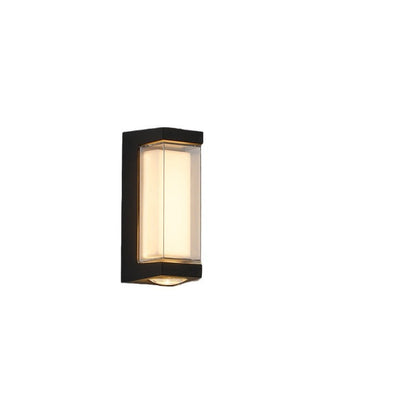 Modern Simplicity Rectangle Round Diamond PC Aluminum LED Wall Sconce Lamp For Garden