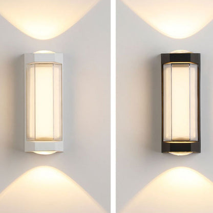 Modern Simplicity Rectangle Round Diamond PC Aluminum LED Wall Sconce Lamp For Garden
