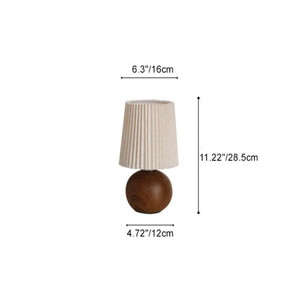 Modern Minimalist Cylinder Conical Fabric Ceramic 1-Light Table Lamp For Bedroom