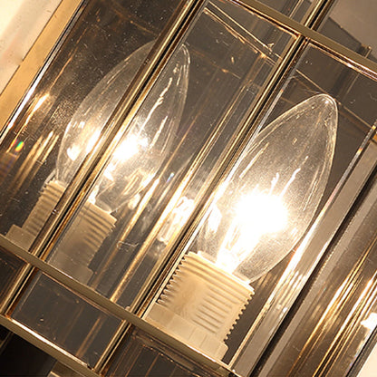 現代的なスカンジナビアの丸型シリンダーガラス鉄製1灯壁取り付け用燭台ランプリビングルーム用