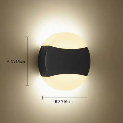 Modern Minimalist Triangle Semicircle Round Acrylic Aluminum LED Wall Sconce Lamp For Outdoor Patio