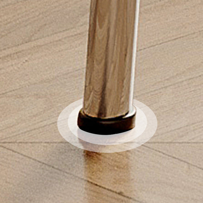 Modern Minimalist Round Curved Column Faux Leather Metal Dining Chair Backrest For Dining Room