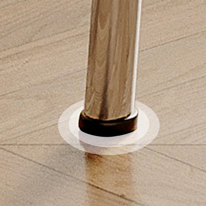 Modern Minimalist Round Curved Column Faux Leather Metal Dining Chair Backrest For Dining Room