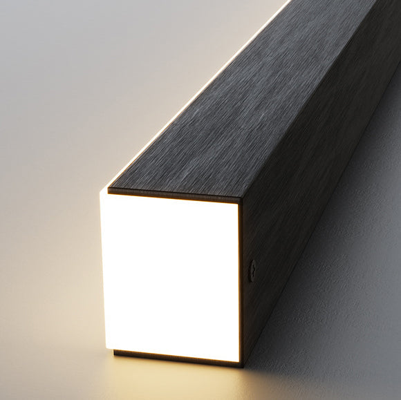Modern Minimalist Bar Curved Rectangle Acrylic Aluminum LED Chandelier Island Light For Dining Room
