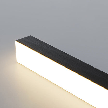 Modern Minimalist Bar Curved Rectangle Acrylic Aluminum LED Chandelier Island Light For Dining Room