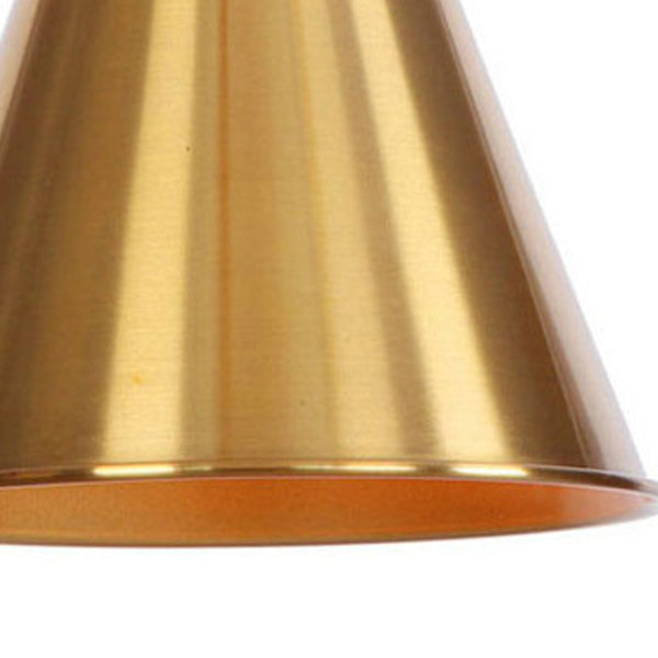Traditional Vintage Conical Round Iron 1-Light Pendant Light For Living Room