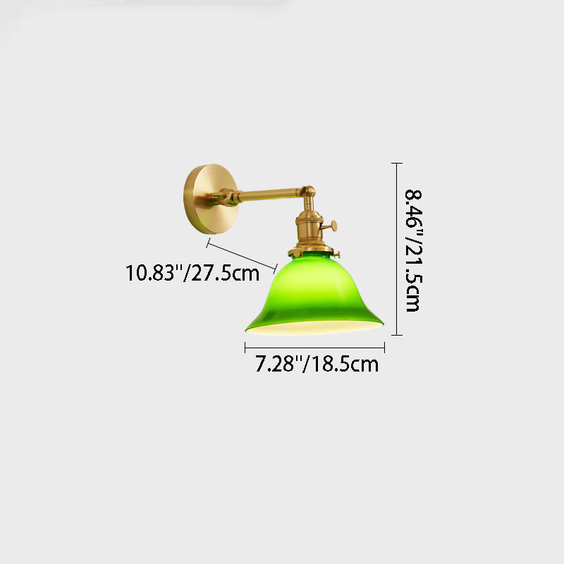 現代的なスカンジナビアのラウンドロングロッドガラス真鍮1ライト壁取り付け用燭台ランプリビングルーム用