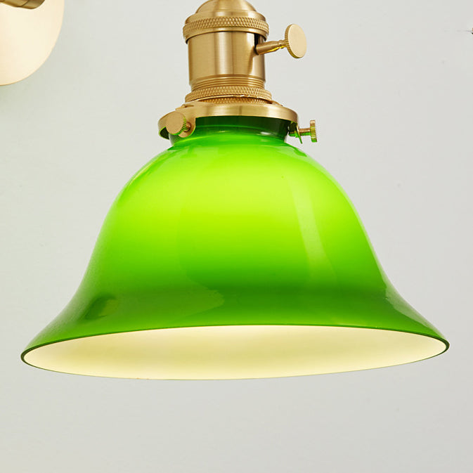 現代的なスカンジナビアのラウンドロングロッドガラス真鍮1ライト壁取り付け用燭台ランプリビングルーム用