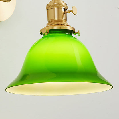 現代的なスカンジナビアのラウンドロングロッドガラス真鍮1ライト壁取り付け用燭台ランプリビングルーム用