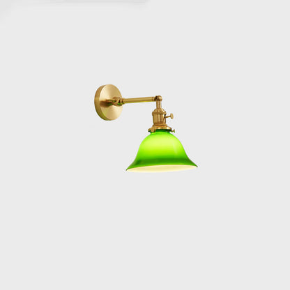 現代的なスカンジナビアのラウンドロングロッドガラス真鍮1ライト壁取り付け用燭台ランプリビングルーム用