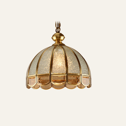 Modern Luxury Umbrella Round Glass Brass 1/6 Light Chandelier For Living Room
