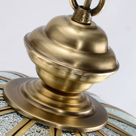 Modern Luxury Umbrella Round Glass Brass 1/6 Light Chandelier For Living Room