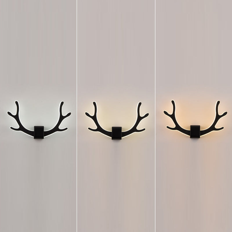 مصباح حائط LED مصنوع من الحديد الأكريليكي بتصميم مربع على شكل قرون الوعل لغرفة المعيشة 