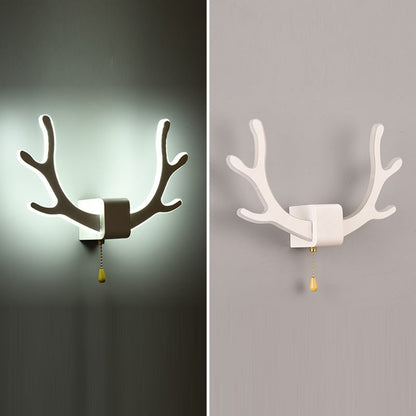 مصباح حائط LED مصنوع من الحديد الأكريليكي بتصميم مربع على شكل قرون الوعل لغرفة المعيشة 