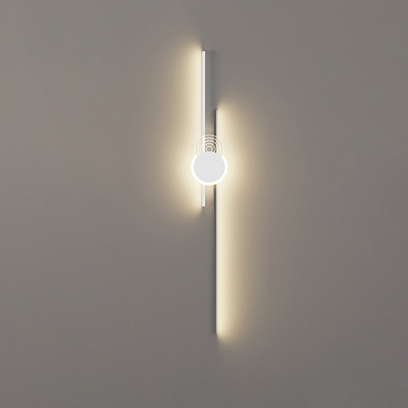 Modern Minimalist Long Oval Long Bar Acrylic Hardware LED Wall Sconce Lamp For Bedroom