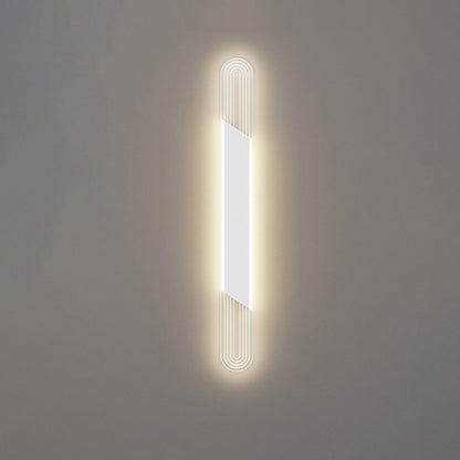 Modern Minimalist Long Oval Long Bar Acrylic Hardware LED Wall Sconce Lamp For Bedroom