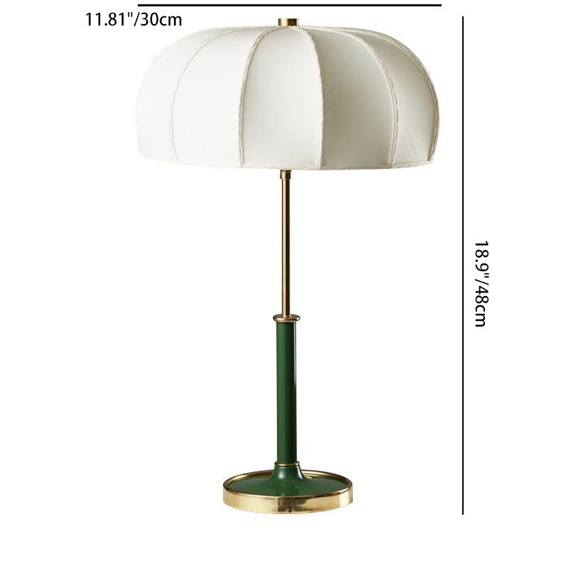Contemporary Scandinavian Semi-circular Cylinder Chain Fabric Metal 1-Light Table Lamp For Living Room