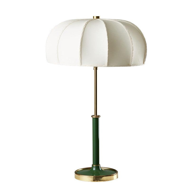 Contemporary Scandinavian Semi-circular Cylinder Chain Fabric Metal 1-Light Table Lamp For Living Room