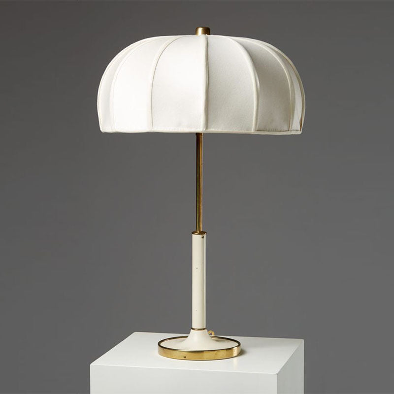 Contemporary Scandinavian Semi-circular Cylinder Chain Fabric Metal 1-Light Table Lamp For Living Room