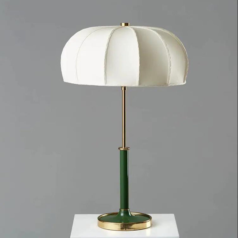 Contemporary Scandinavian Semi-circular Cylinder Chain Fabric Metal 1-Light Table Lamp For Living Room