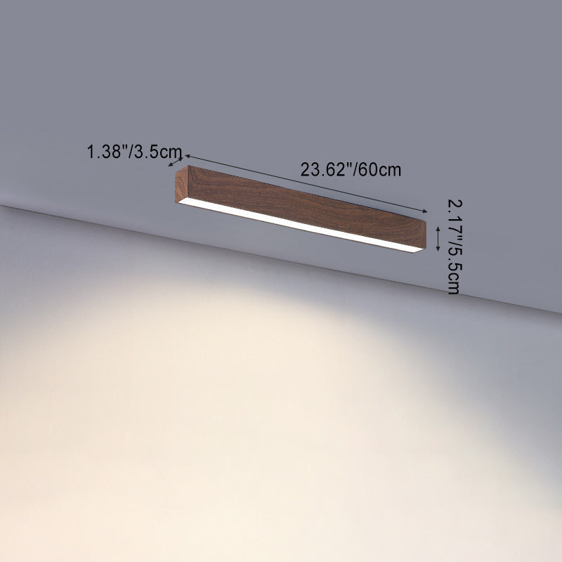 Modern Minimalist Rectangular Acrylic Iron LED Flush Mount Ceiling Light For Living Room