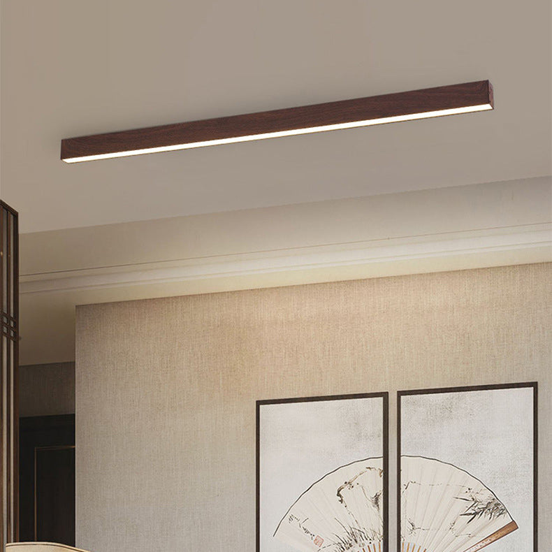 Modern Minimalist Rectangular Acrylic Iron LED Flush Mount Ceiling Light For Living Room