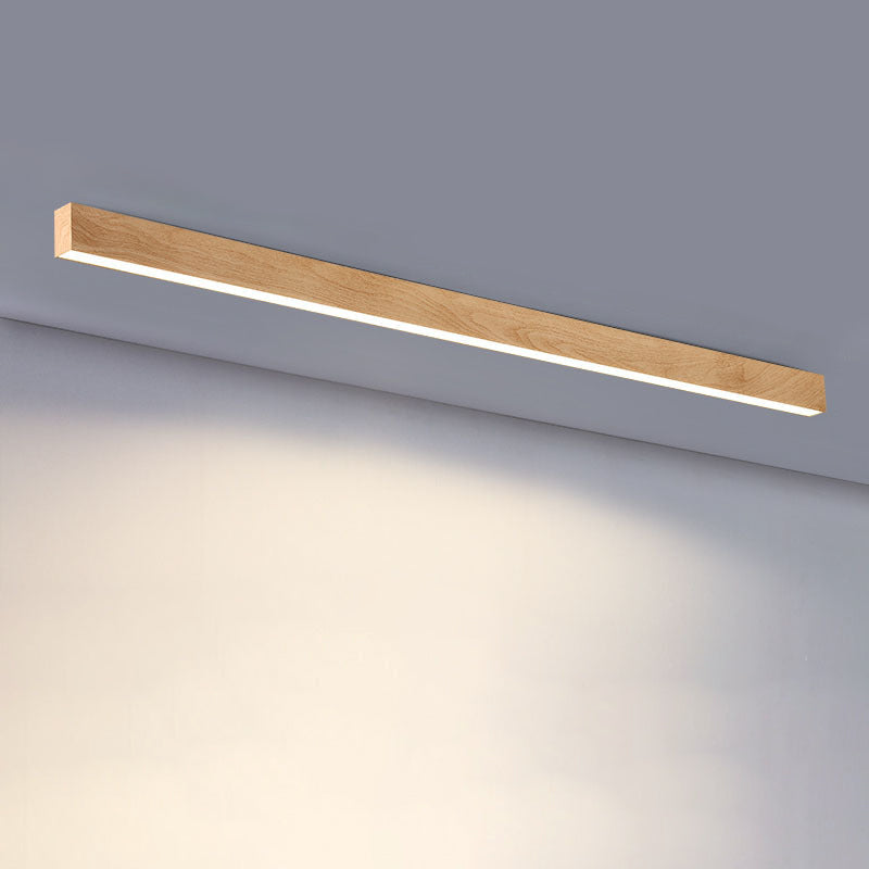 Modern Minimalist Rectangular Acrylic Iron LED Flush Mount Ceiling Light For Living Room