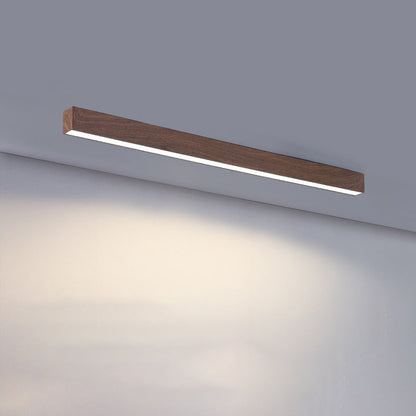 Modern Minimalist Rectangular Acrylic Iron LED Flush Mount Ceiling Light For Living Room