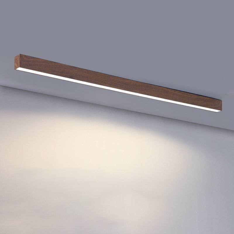 Modern Minimalist Rectangular Acrylic Iron LED Flush Mount Ceiling Light For Living Room