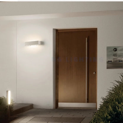 Modern Minimalist Square Long Acrylic Concrete LED Wall Sconce Lamp For Outdoor Patio