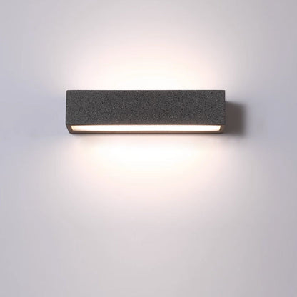 Modern Minimalist Square Long Acrylic Concrete LED Wall Sconce Lamp For Outdoor Patio