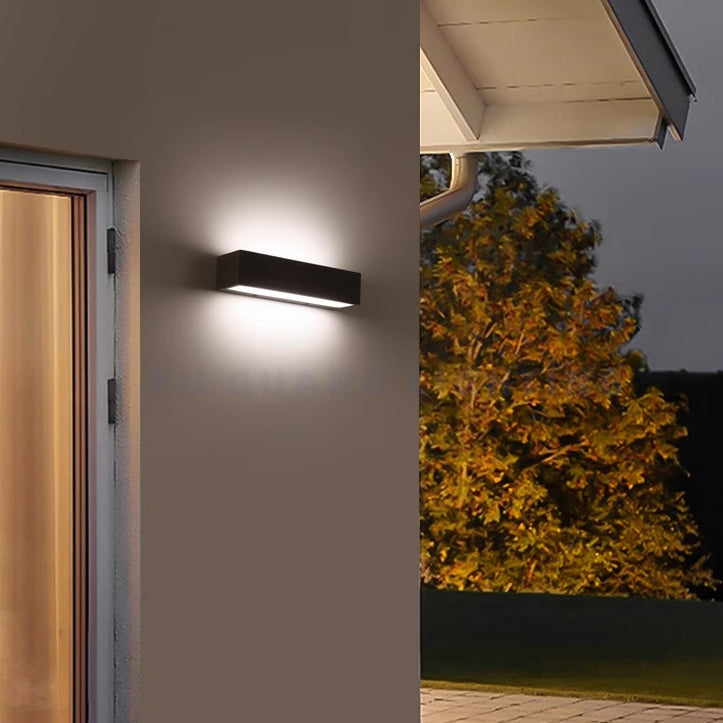 Modern Minimalist Square Long Acrylic Concrete LED Wall Sconce Lamp For Outdoor Patio