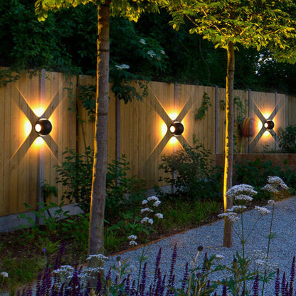 Modern Minimalist Round Square Orb Lens Aluminum LED Wall Sconce Lamp For Garden