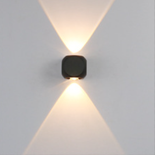 Modern Minimalist Round Square Orb Lens Aluminum LED Wall Sconce Lamp For Garden