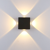 Modern Minimalist Round Square Orb Lens Aluminum LED Wall Sconce Lamp For Garden