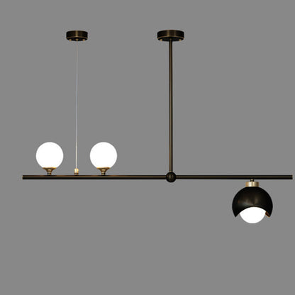 Contemporary Scandinavian Magic Bean Strip Glass Brass 3/4 Light Chandelier For Living Room