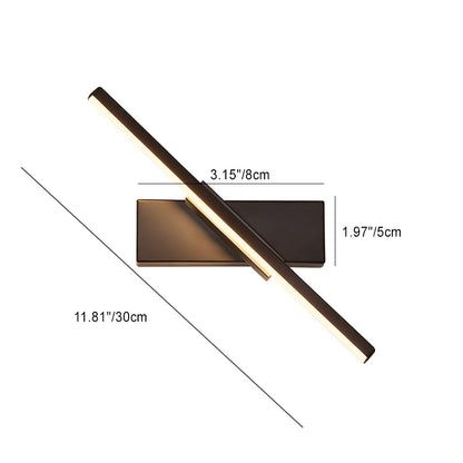 寝室用、現代的なスカンジナビア風回転式長方形アルミLED壁取り付け用燭台ランプ