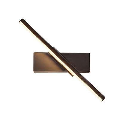 寝室用、現代的なスカンジナビア風回転式長方形アルミLED壁取り付け用燭台ランプ