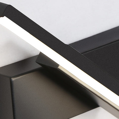 寝室用、現代的なスカンジナビア風回転式長方形アルミLED壁取り付け用燭台ランプ