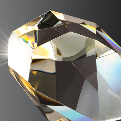 Modern Luxury Irregular Diamond Round Crystal Copper LED Wall Sconce Lamp For Living Room