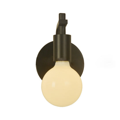 現代的なスカンジナビアの丸型湾曲ガラス鉄製1灯壁取り付け用燭台ランプリビングルーム用