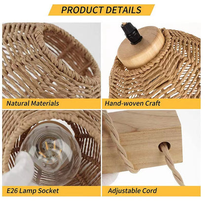 Traditional Vintage Square Skeleton Spherical Bamboo Rattan 1-Light Wall Sconce Lamp For Living Room