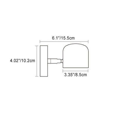 Modern Minimalist Cylinder Round Rotatable Aluminum LED Wall Sconce Lamp For Living Room