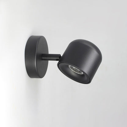 Modern Minimalist Cylinder Round Rotatable Aluminum LED Wall Sconce Lamp For Living Room