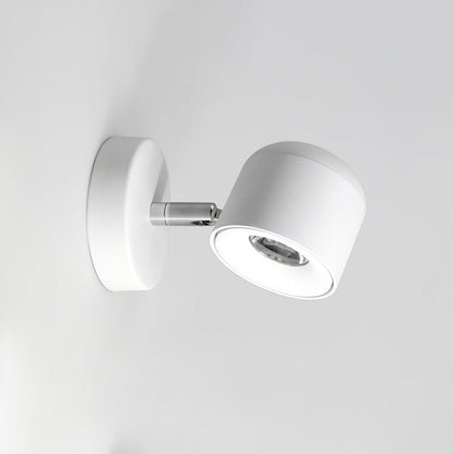 Modern Minimalist Cylinder Round Rotatable Aluminum LED Wall Sconce Lamp For Living Room