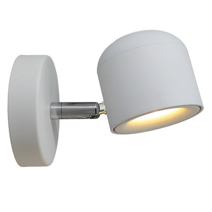 Modern Minimalist Cylinder Round Rotatable Aluminum LED Wall Sconce Lamp For Living Room
