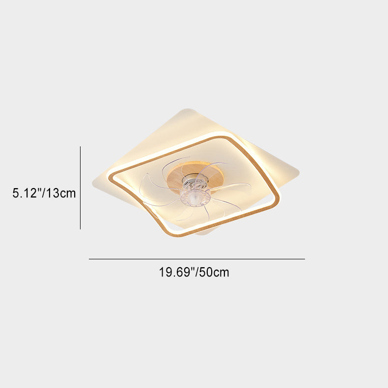 モダンアールデコ調 三角形 五角形 四角形 PVC アルミ LED フラッシュマウント シーリングファンライト 寝室用