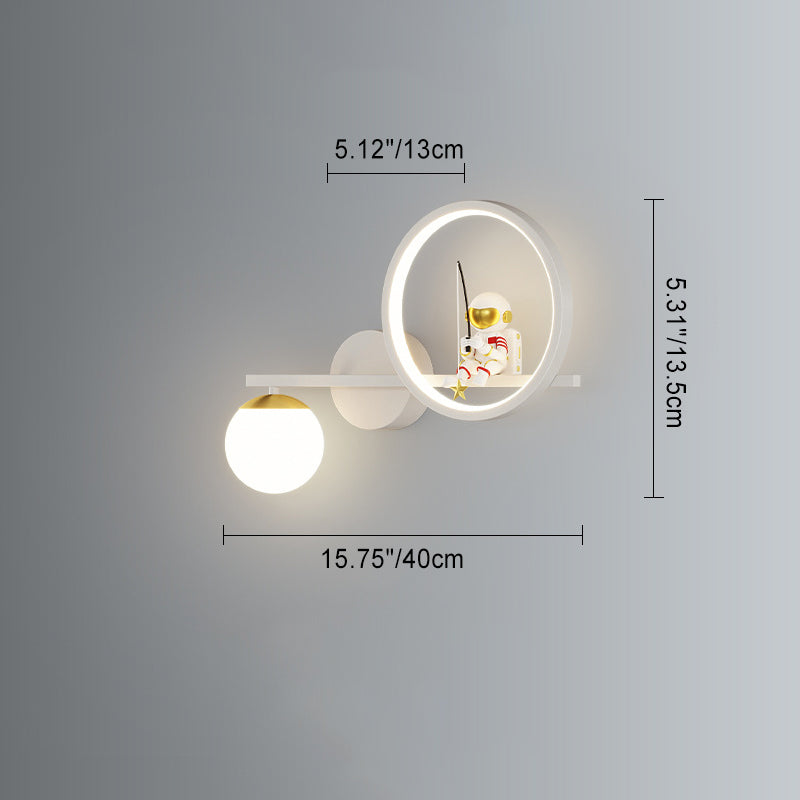 مصباح حائط LED دائري من الأكريليك من الحديد بتصميم آرت ديكو عصري لغرفة المعيشة 
