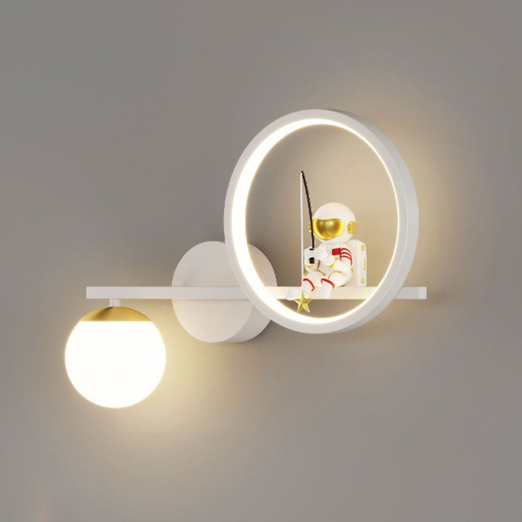 مصباح حائط LED دائري من الأكريليك من الحديد بتصميم آرت ديكو عصري لغرفة المعيشة 